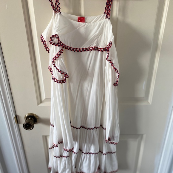 Red Carter Cold Shoulder Dress - Picture 2 of 3